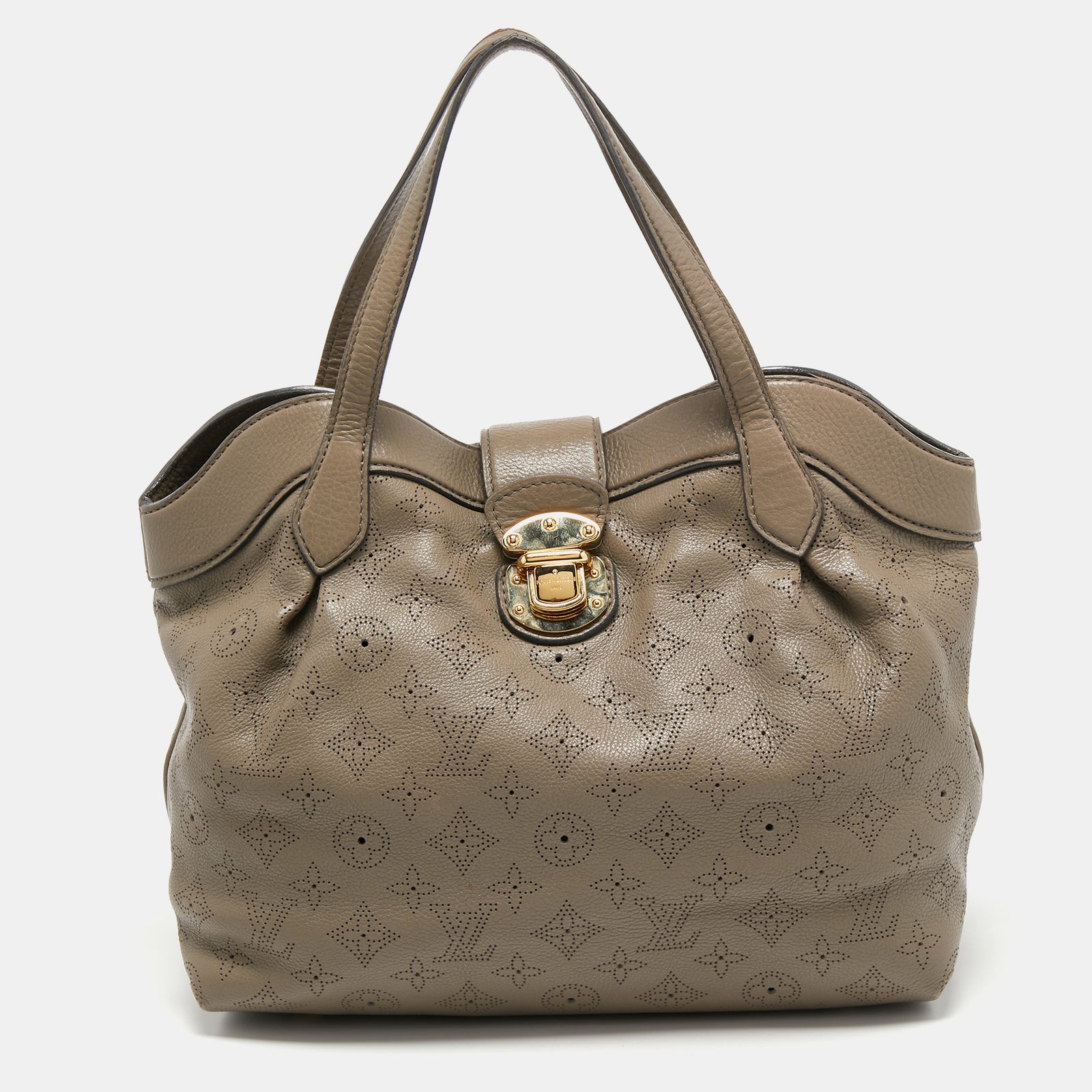 Louis Vuitton Taupe Monogram Mahina Leather Cirrus PM Bag