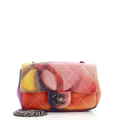 CHANEL Flower Power Flap Bag Quilted Lambskin Extra Mini