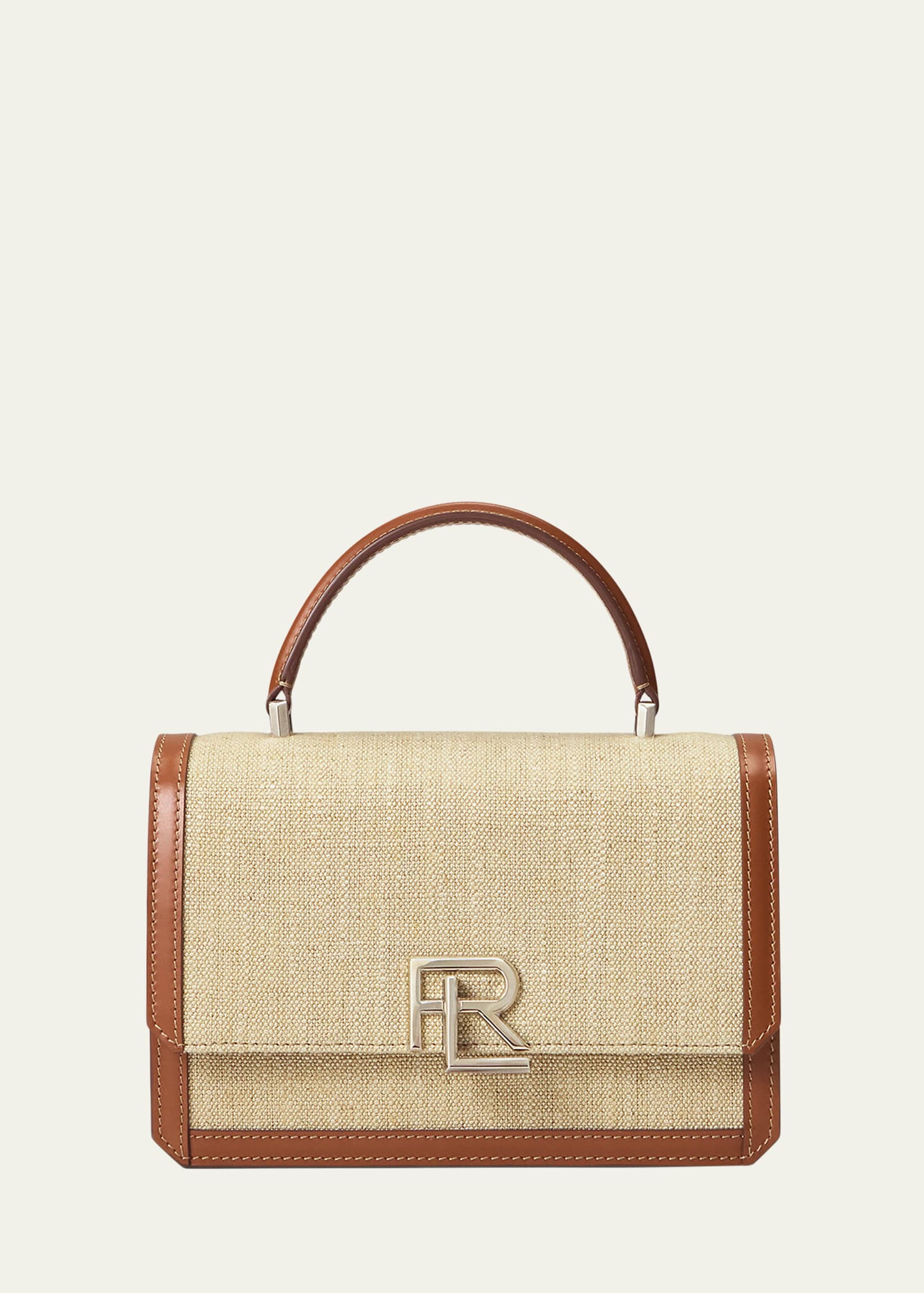 Ralph Lauren Sac à main en lin tissé à rabat RL 888