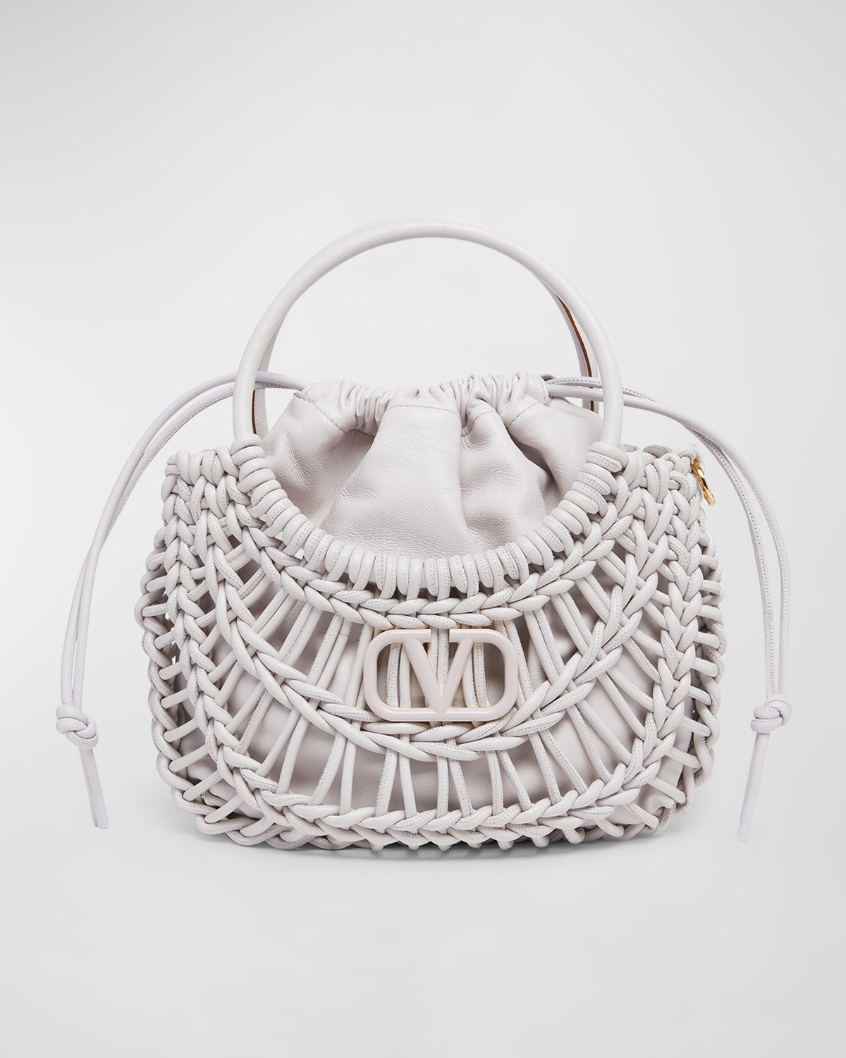 Valentino Small Knotted Crochet Hobo Bag