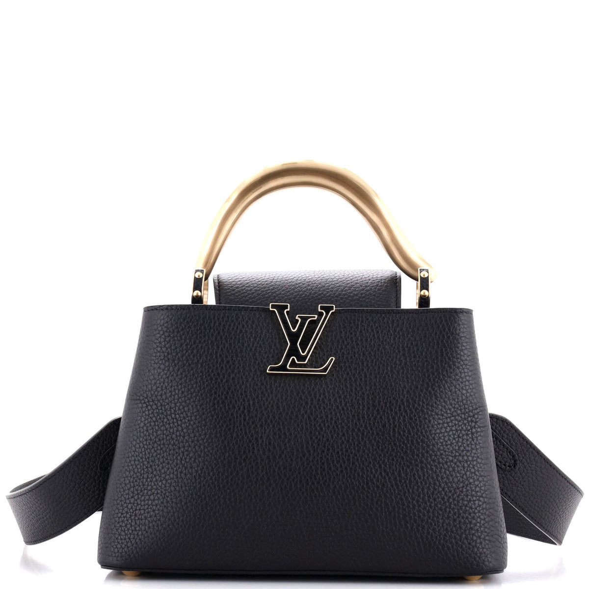 Louis Vuitton Metal Handle Capucines Bag Leather BB