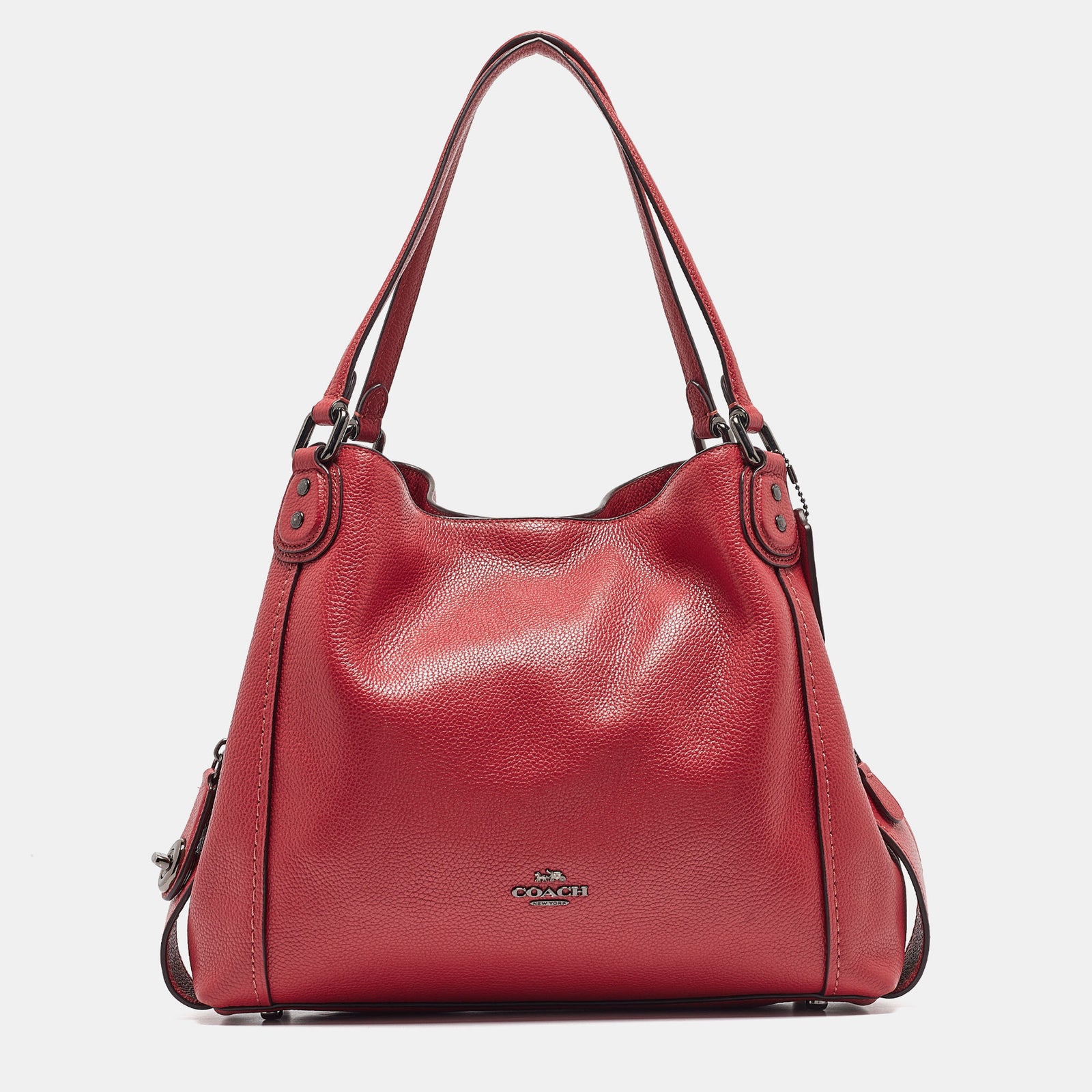 Coach Sac à bandoulière en cuir rouge Edie 31