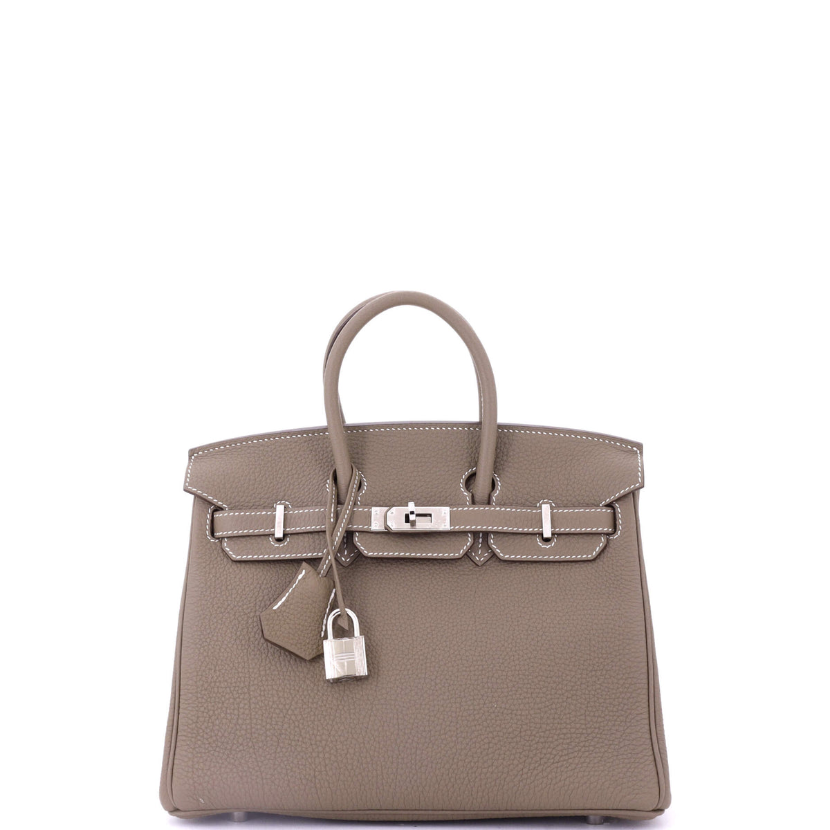 Herm?s Birkin Handbag Grey Togo with Palladium Hardware 25