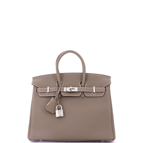 Birkin Handbag Grey Togo with Palladium Hardware 25