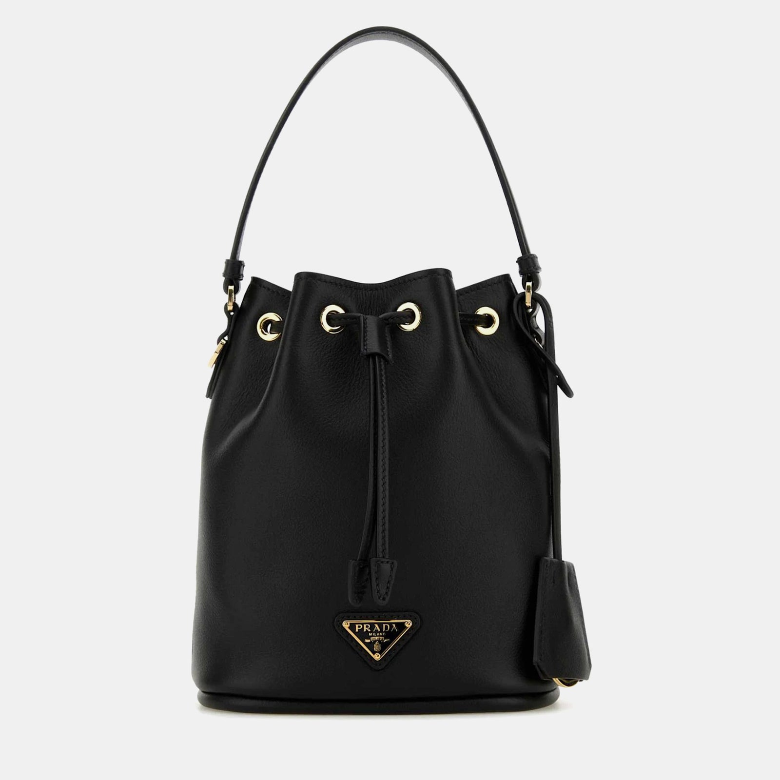 Prada Schwarze Bucket Bag aus Leder „1978“ – Neuauflage