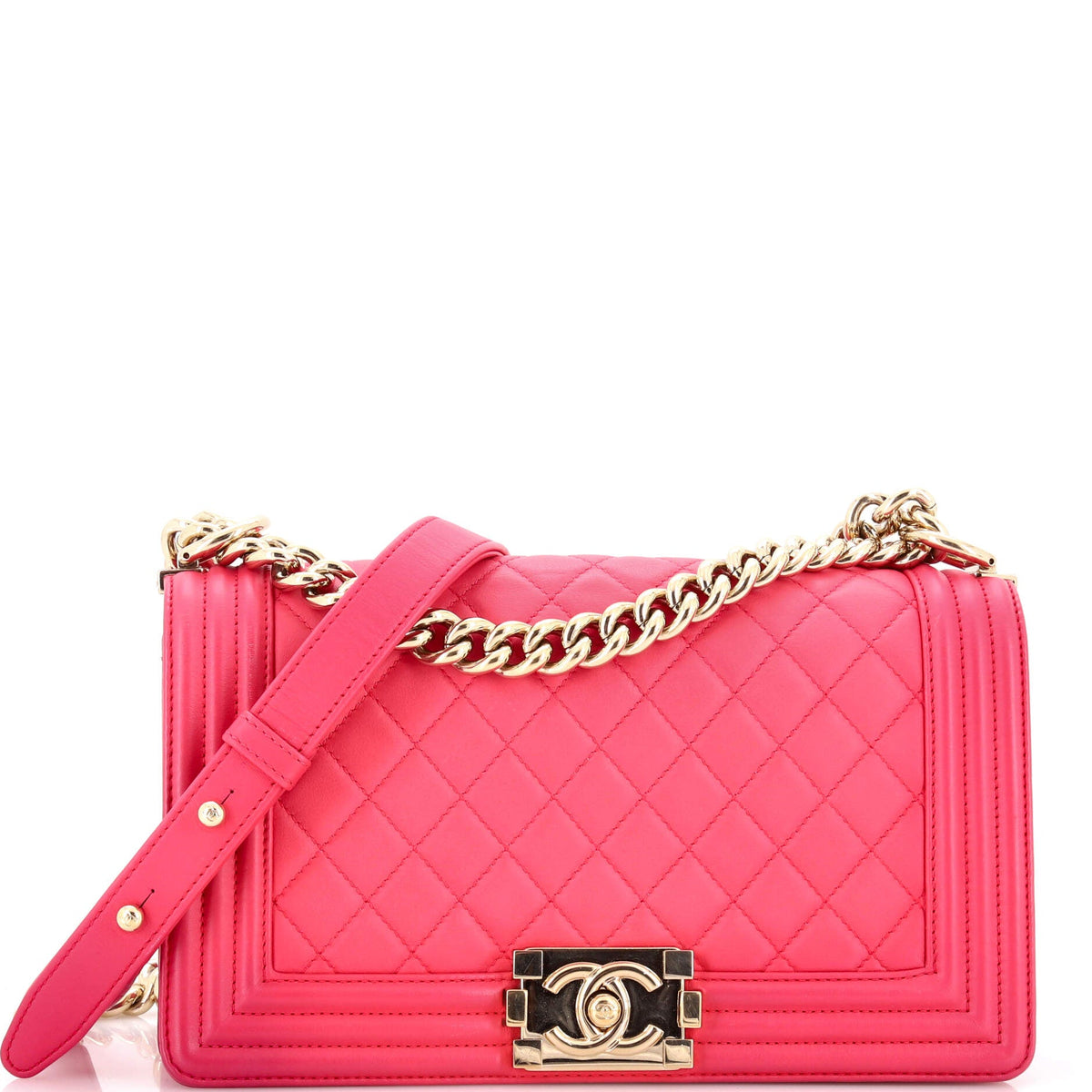 Chanel CHANEL Boy Flap Bag Quilted Lambskin Old Medium