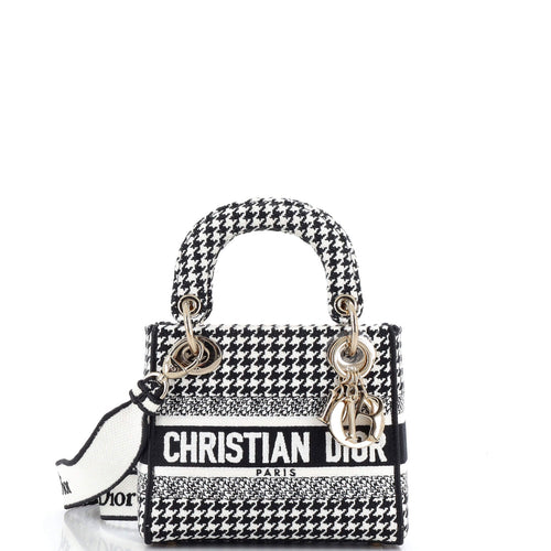 Lady D-Lite Bag Embroidered Canvas Mini