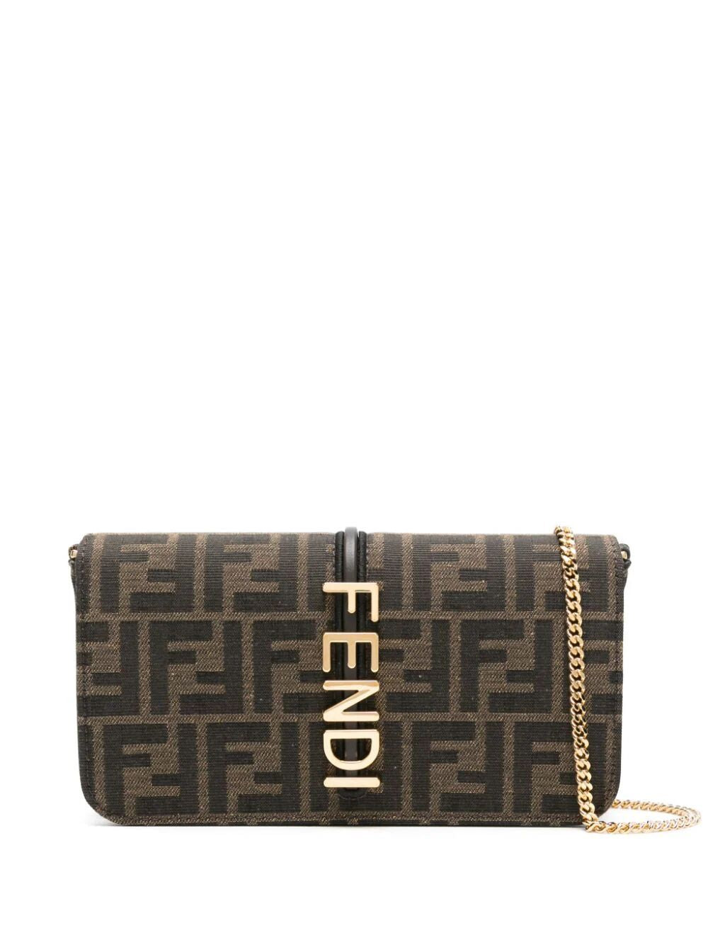 Fendi Women's Fendigraphy Wallet On Chain in Tamorebano | 8BS076AD23