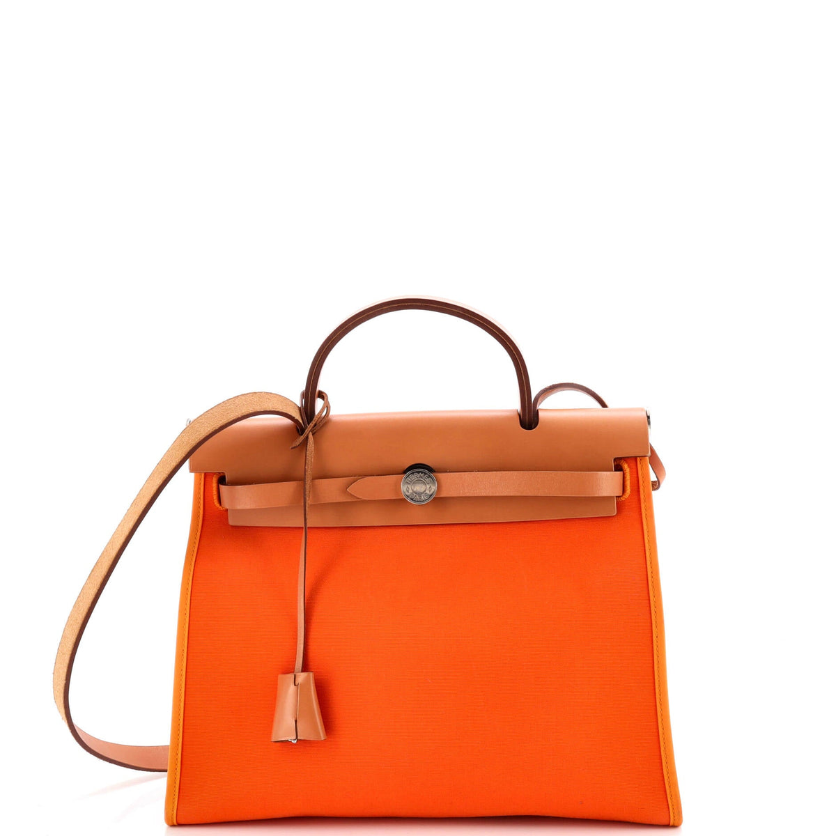 Herm?s Herbag Zip Leather and Toile 31