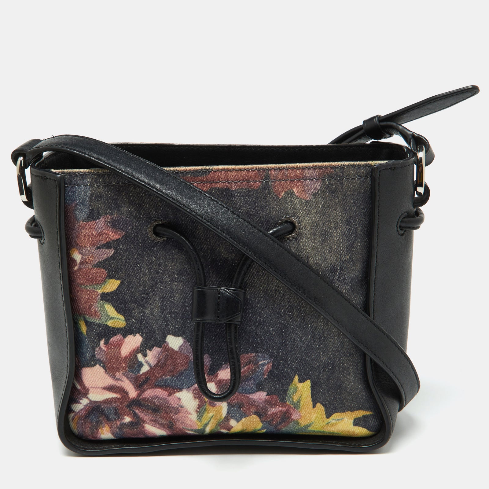 3.1 Phillip Lim Multicolor Floral Print Canvas and Leather Crossbody Bag