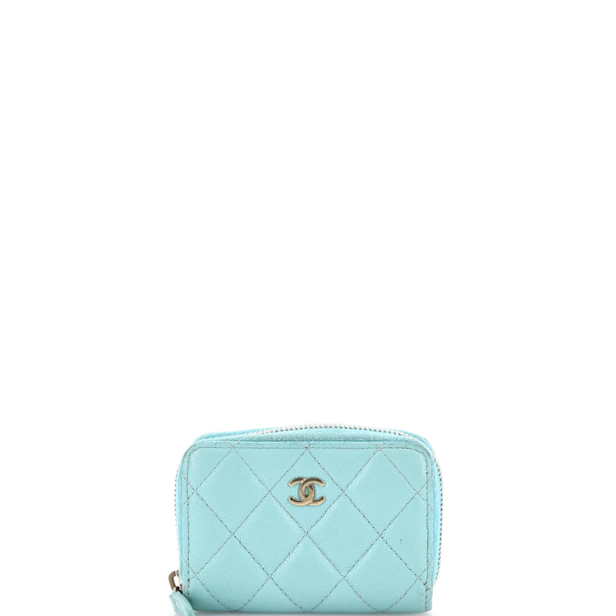 Chanel CHANEL Zip Around Wallet Quilted Caviar Small