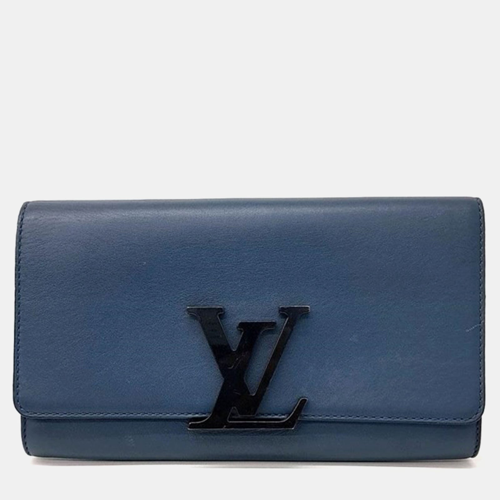 Louis Vuitton Pochette Capucines en cuir bleu