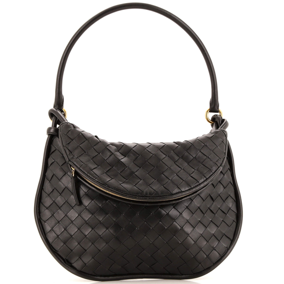 Bottega Veneta Gemelli Shoulder Bag Intrecciato Leather Medium