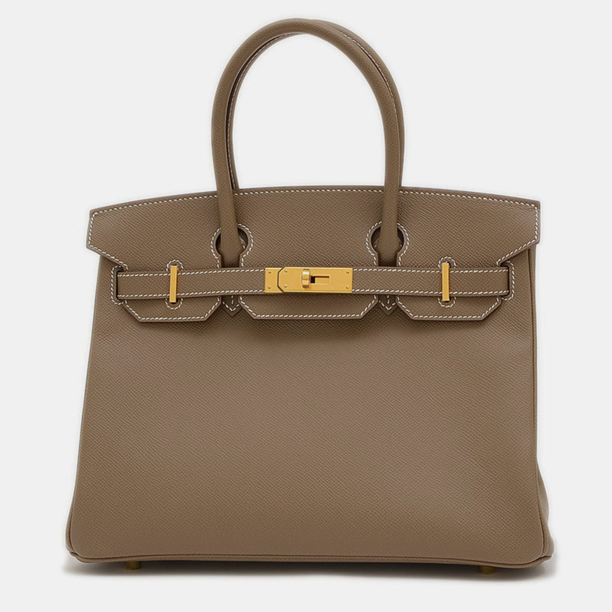 Hermès Etoupe Epson Birkin 30 Handbag