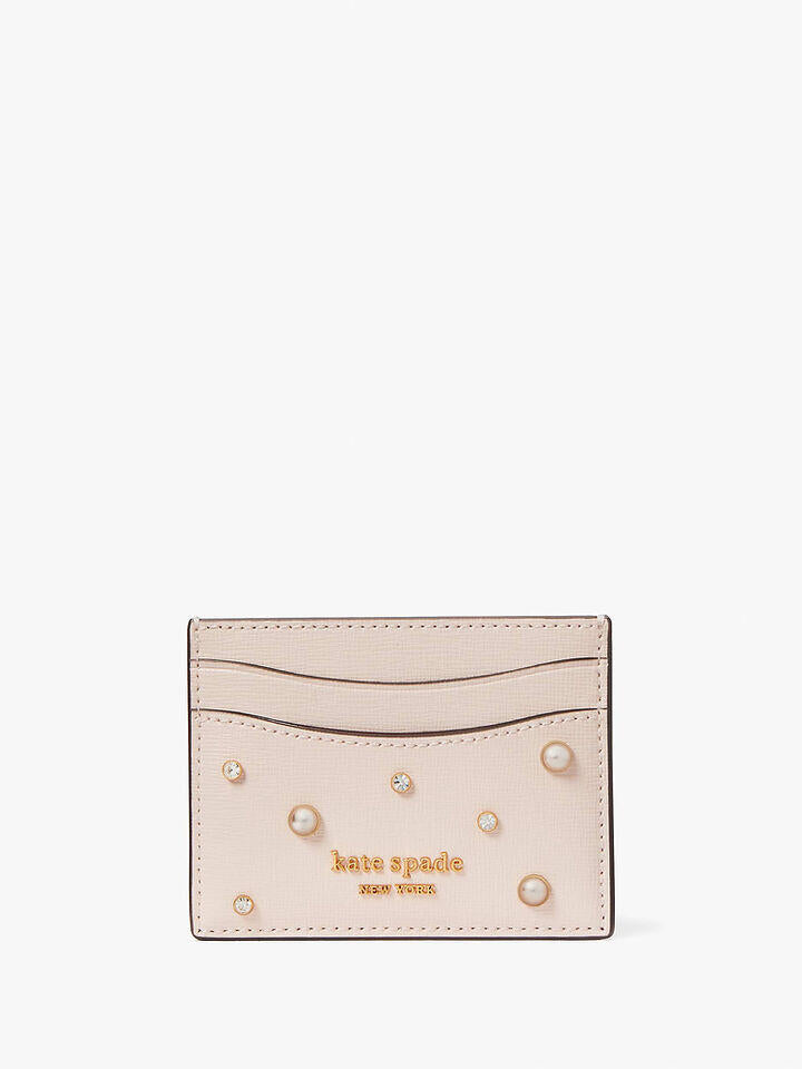 Kate Spade Au Purl Embellished Card Holder