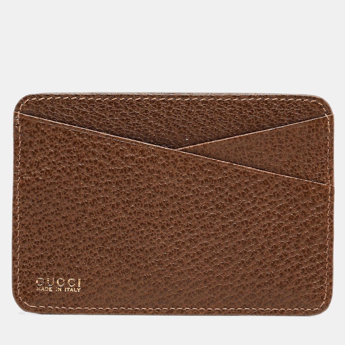 Gucci Brown GG Canvas and Leather Card Holder