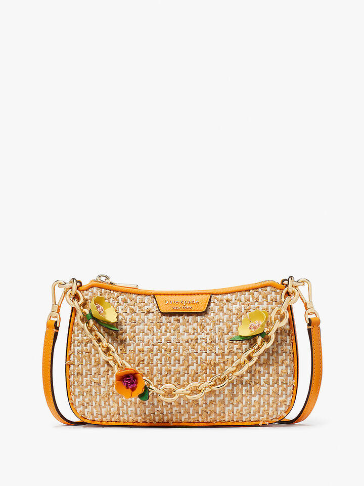 Kate Spade Au Jolie Raffia Tweed Small Convertible Crossbody