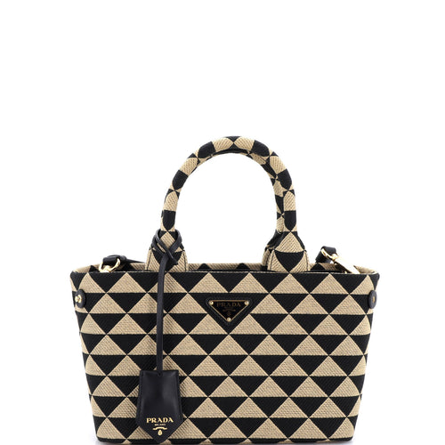PRADA Symbole Tote Jacquard Small