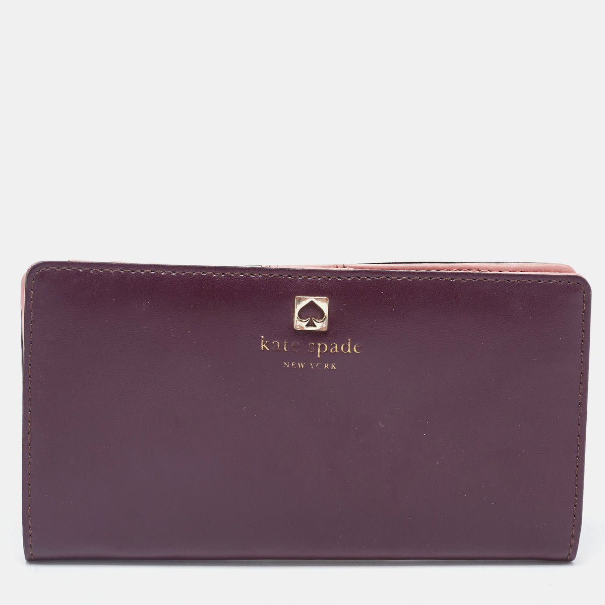 Kate Spade Purple/Pink Leather Adel Bifold Wallet