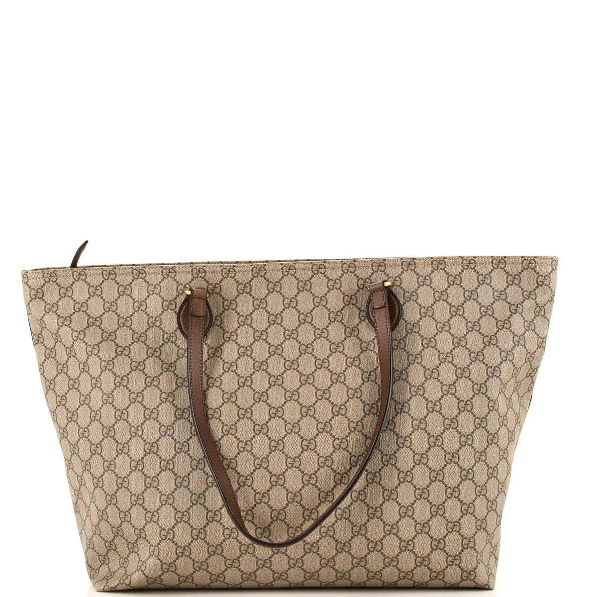 Gucci GUCCI Ophidia Zip Tote GG Coated Canvas Medium
