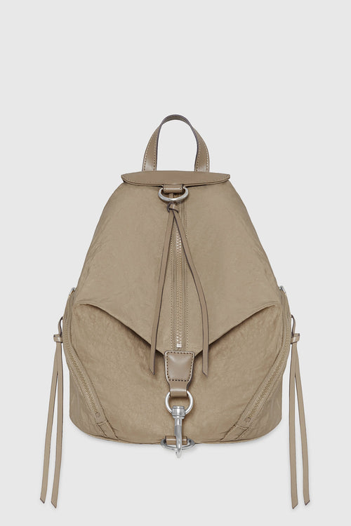 Julian Washed Nylon Backpack Bag In Orange