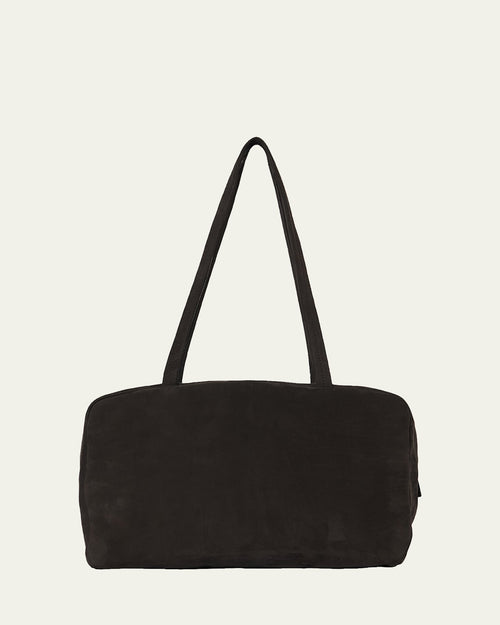 Astra Bowling Shoulder Bag in Suede