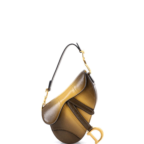 Saddle Handbag Python Mini