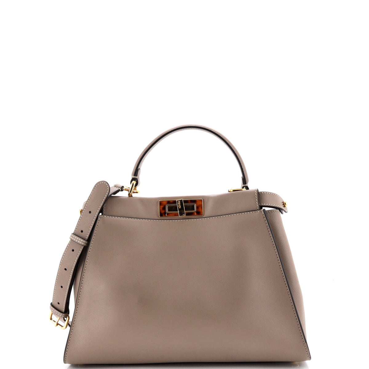 Fendi FENDI Peekaboo Bag Leather with Tortoise Detail Regular