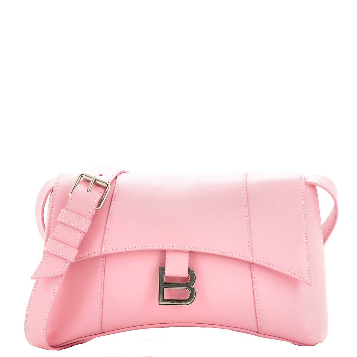 Balenciaga Downtown Soft Hourglass Shoulder Bag Leather Small