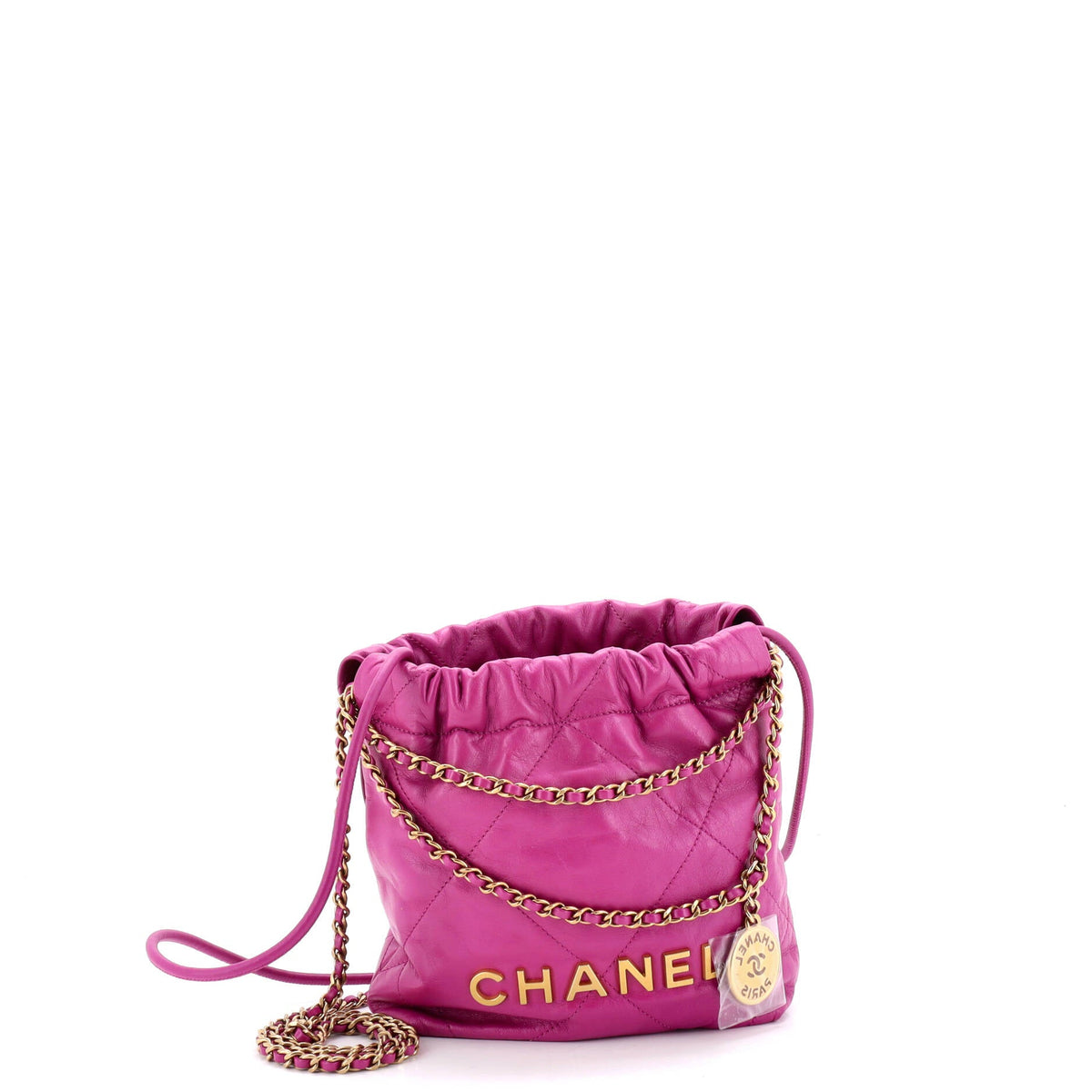 Chanel CHANEL 22 Chain Hobo Quilted Calfskin Mini