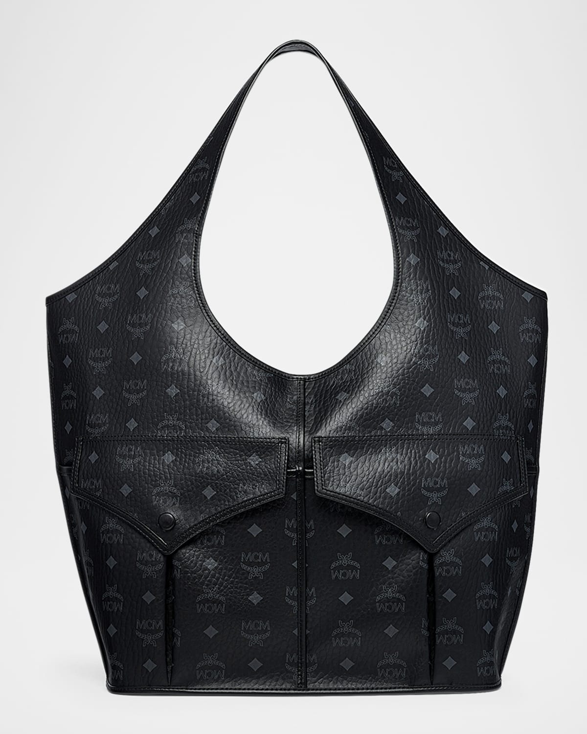 MCM Leni XL Visetos Monogram Shopper Tote Bag