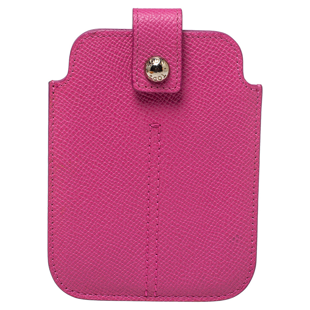 Tod's Pink Leather Phone Case