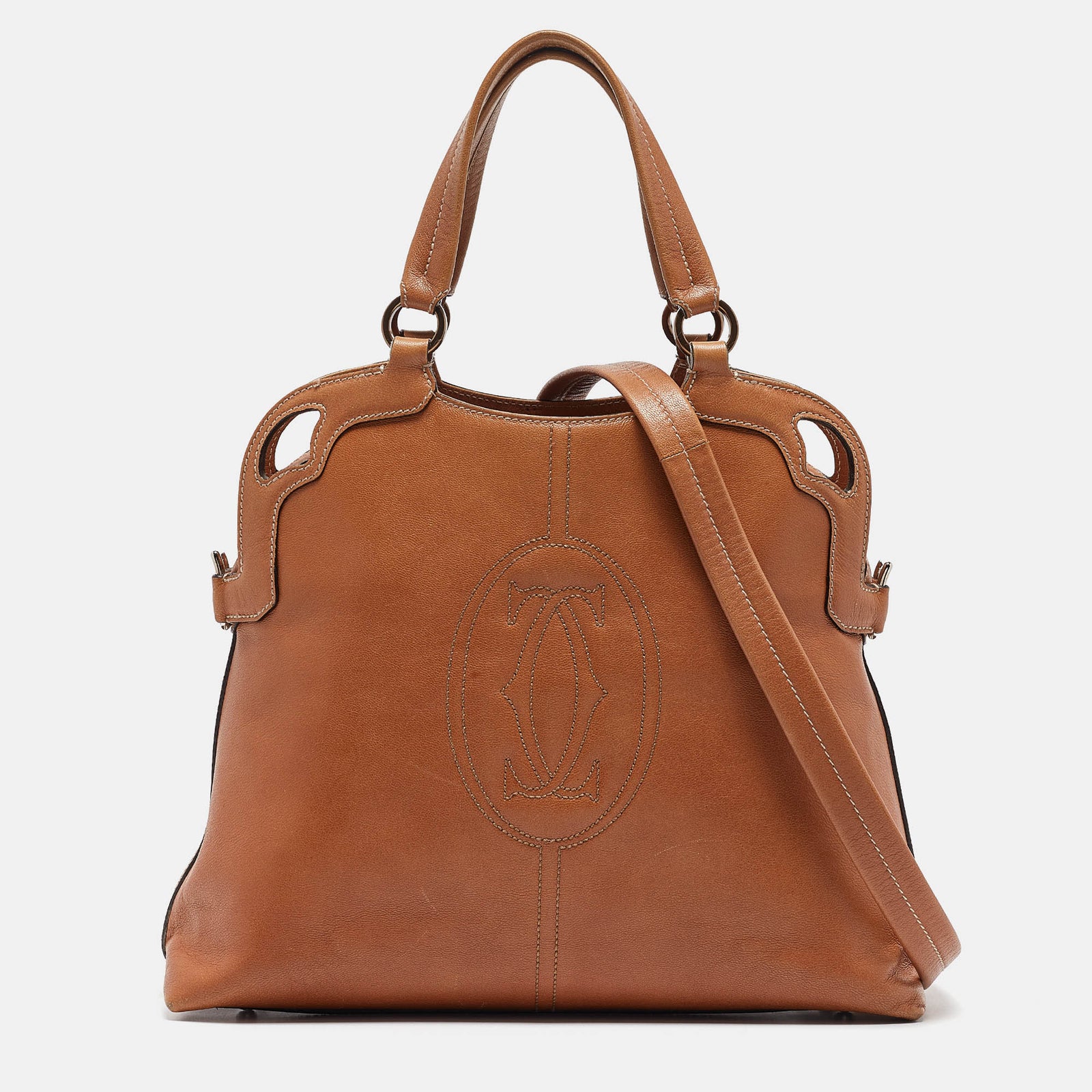 Cartier Tan Leather Marcello de Satchel