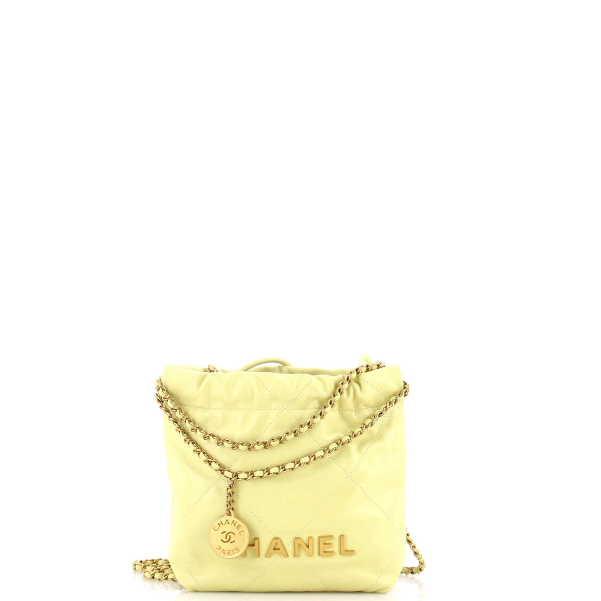 Chanel CHANEL 22 Chain Hobo Quilted Calfskin Mini