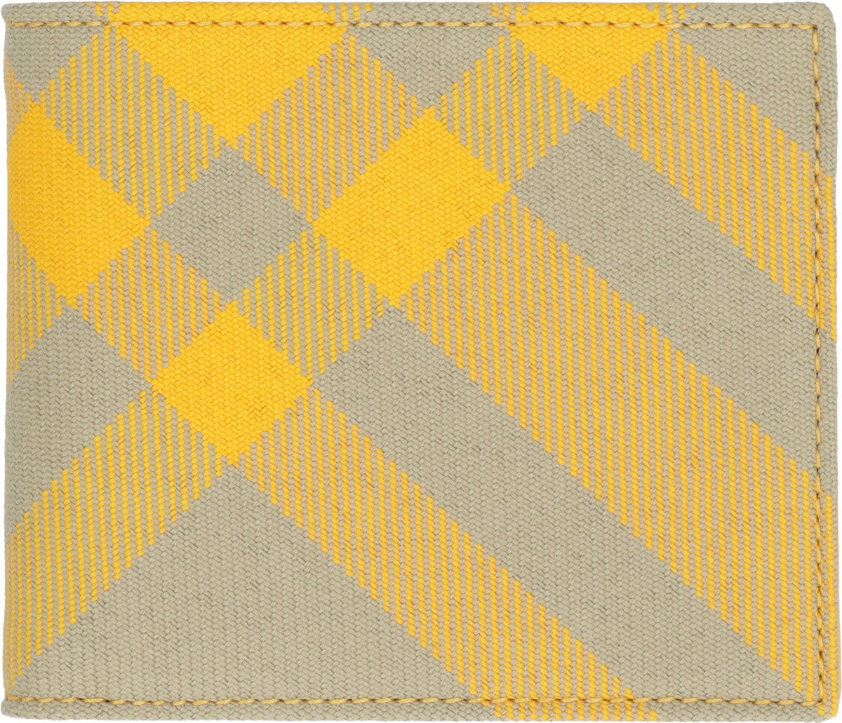 Burberry Women's Checked Fabric Wallet in Ecru | 8078358153980 Color B7363