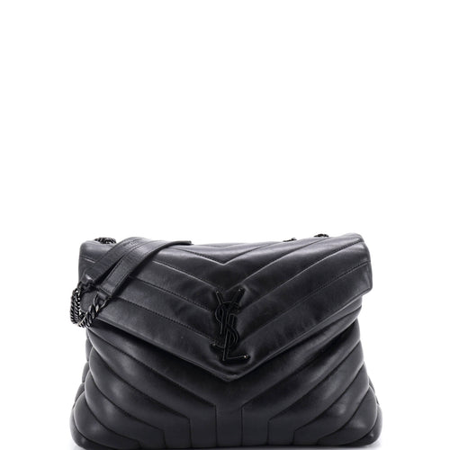 Loulou Shoulder Bag Matelasse Chevron Leather Medium