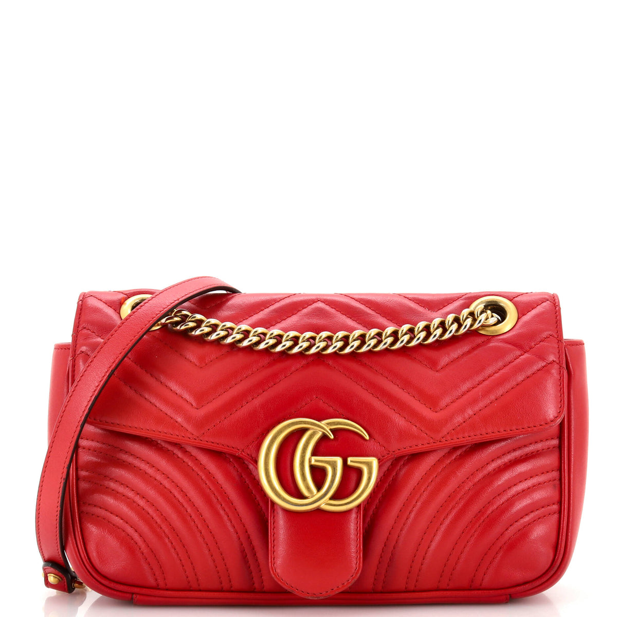 Gucci GUCCI GG Marmont Flap Bag Matelasse Leather Medium