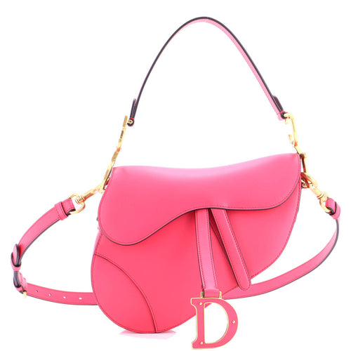 Saddle Handbag with Strap Leather Medium