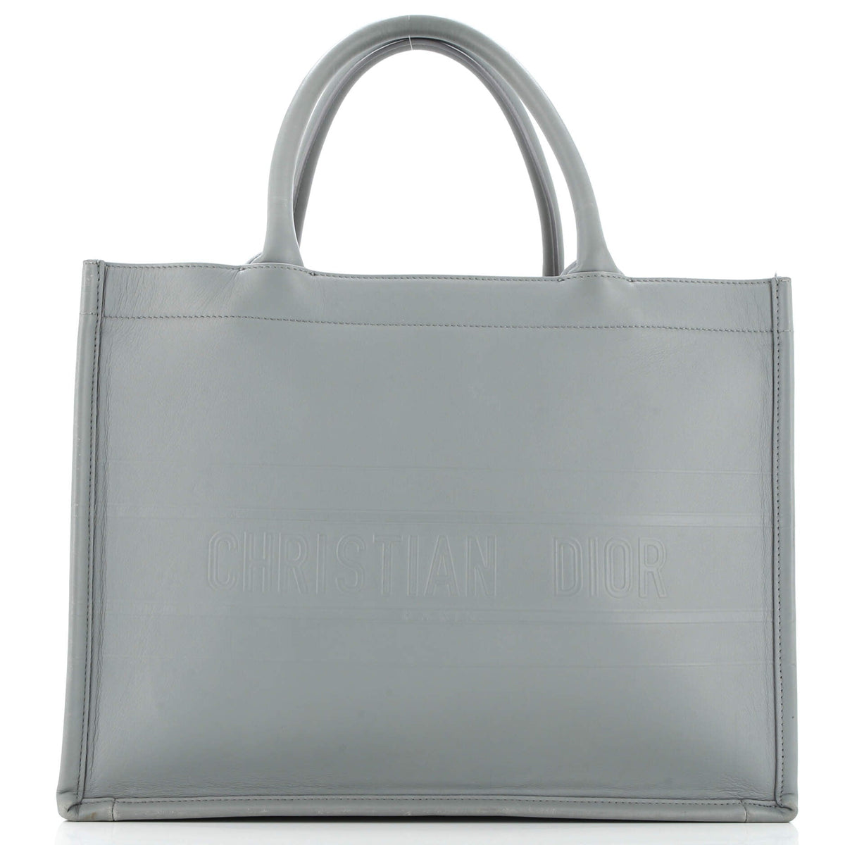 Christian Dior Book Tote Embossed Leather Medium