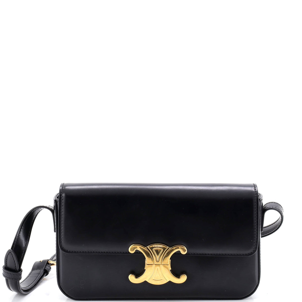 Celine CELINE Triomphe East-West Shoulder Bag Smooth Calfskin