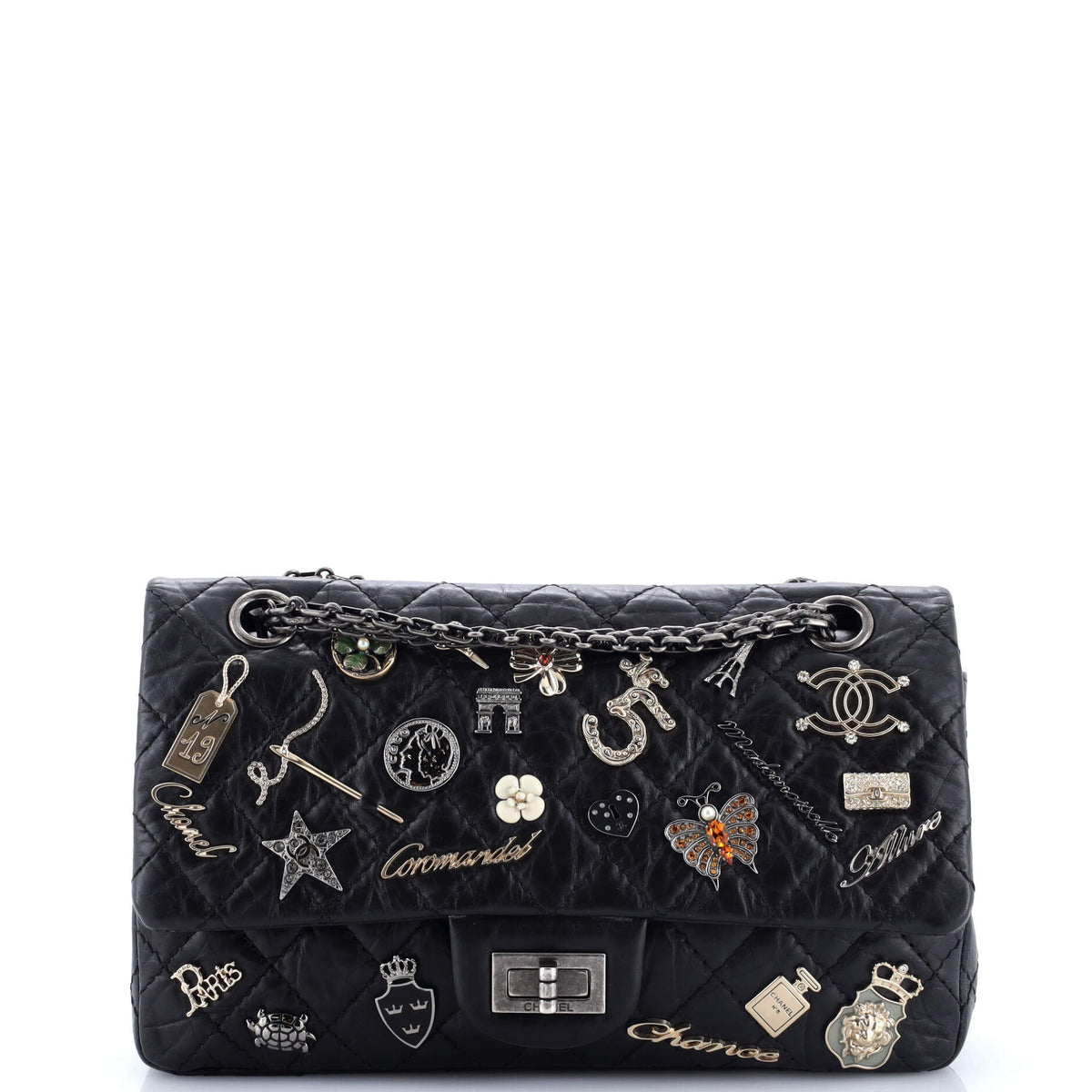 Chanel CHANEL Lucky Charms Reissue 2.55 Flap Bag Quilted Aged Calfskin 225