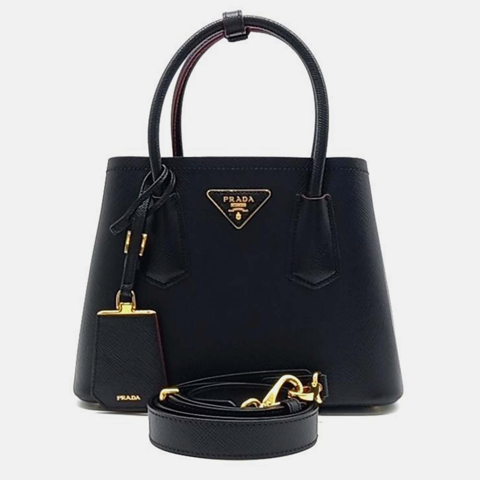 Prada Saffiano Duble Mini Tote and Shoulder Bag