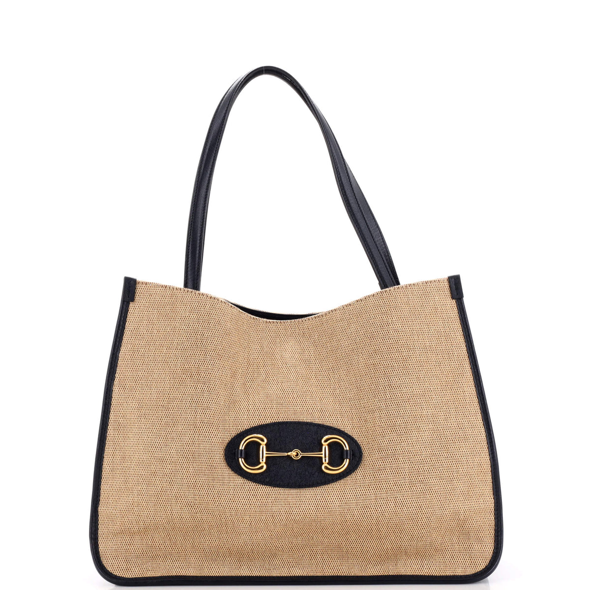 Gucci GUCCI Horsebit 1955 Tote Canvas and Leather Medium