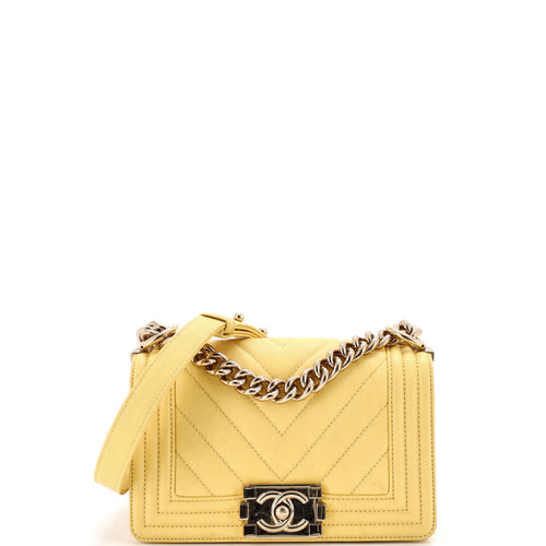 CHANEL Boy Flap Bag Chevron Caviar Small