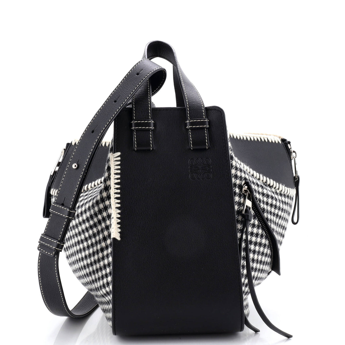 Loewe LOEWE Hammock Bag Leather and Tweed Small