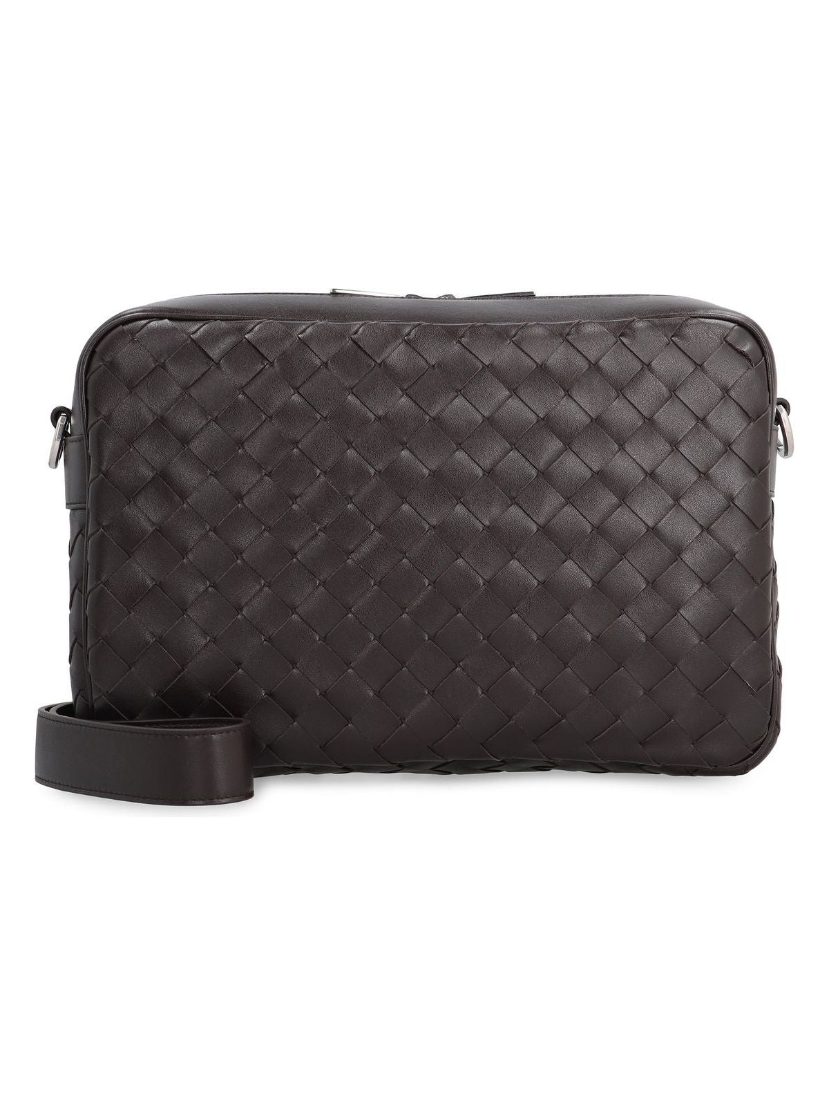 Bottega Veneta Men's Medium Intrecciato Camera Bag in Brown | 755925V2HL1 Color 2145