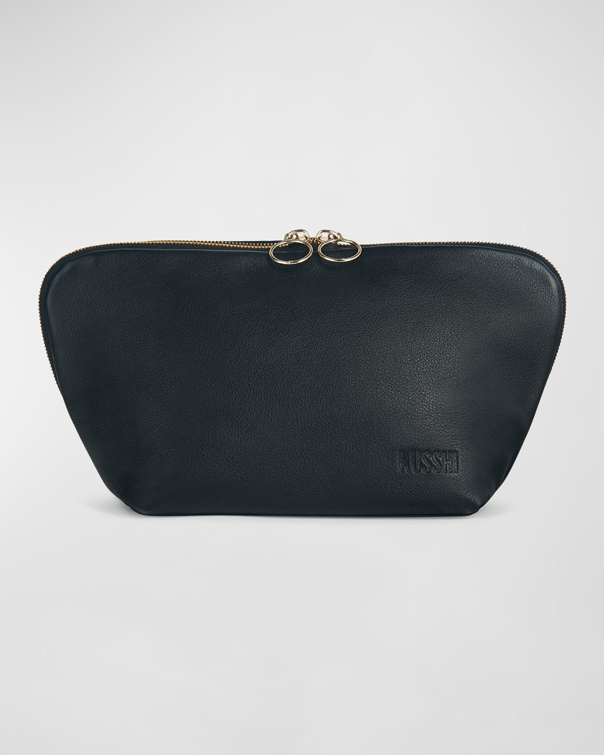 Boss Signature Leather Makeup Bag