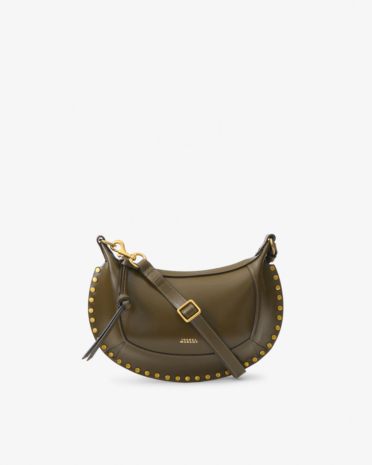 Isabel Marant Isabel Marant Oskan Moon Bag In Leather - - Dark Olive - Isabel Marant