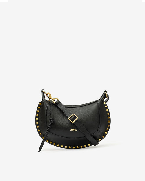 Isabel Marant Oskan Moon Leather Croco Bag - - Black And Silver - Isabel Marant