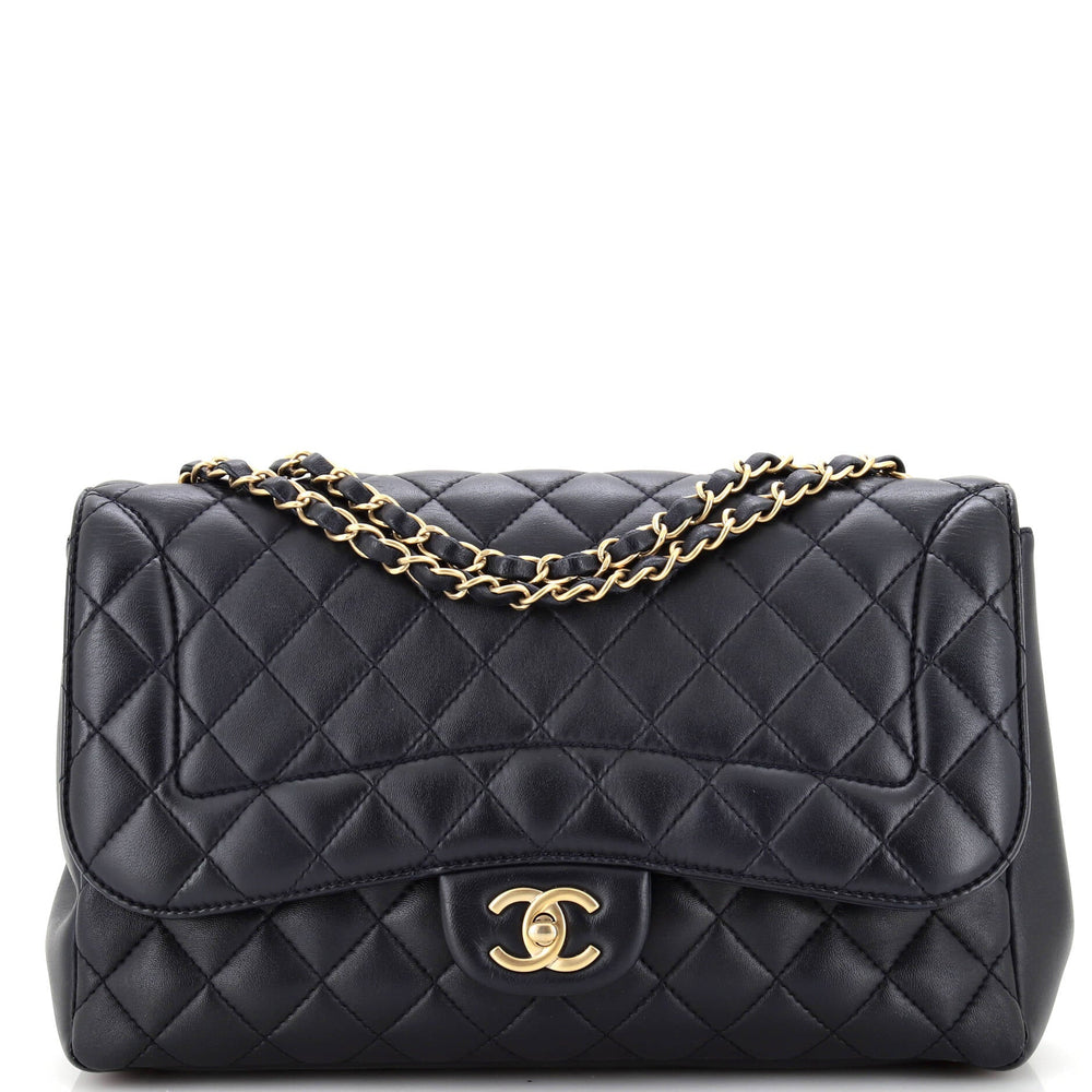 CHANEL Mademoiselle Chic Flap Bag Quilted Lambskin Jumbo